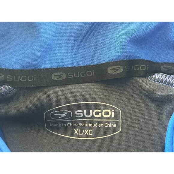 MENS SUGOI CYCLING BLUE GRAY LONG SLEEVE FULL ZIP KNIT BIKING JACKET SIZE XL - Picture 8 of 11